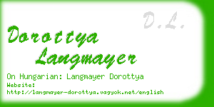 dorottya langmayer business card